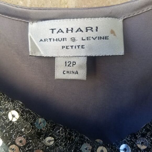 TAHARI, ARTHUR S. LEVINE, Crop top.SIZE 12 PETITE. - Picture 3 of 7
